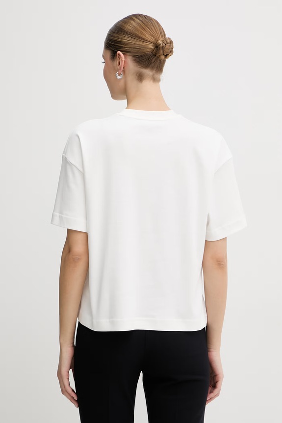 Odzież La Mania t-shirt damski bawełniany SANDER SANDER beżowy