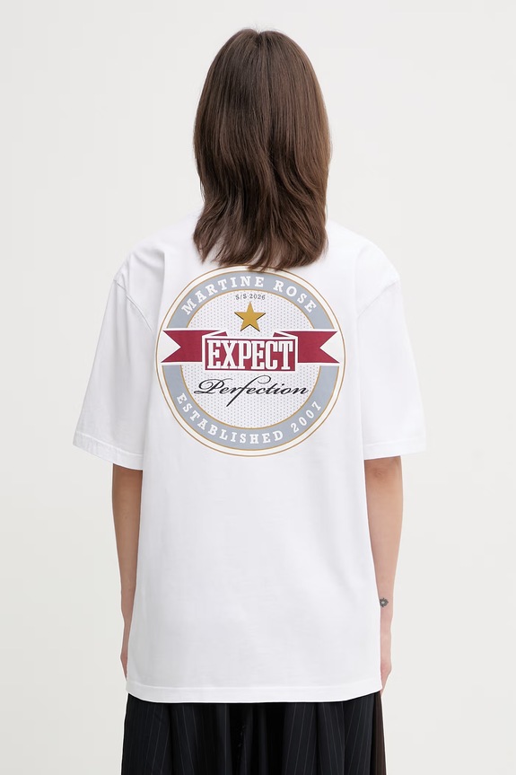 Martine Rose Classic T-shirt bawełniany damski biały 603JS02000G