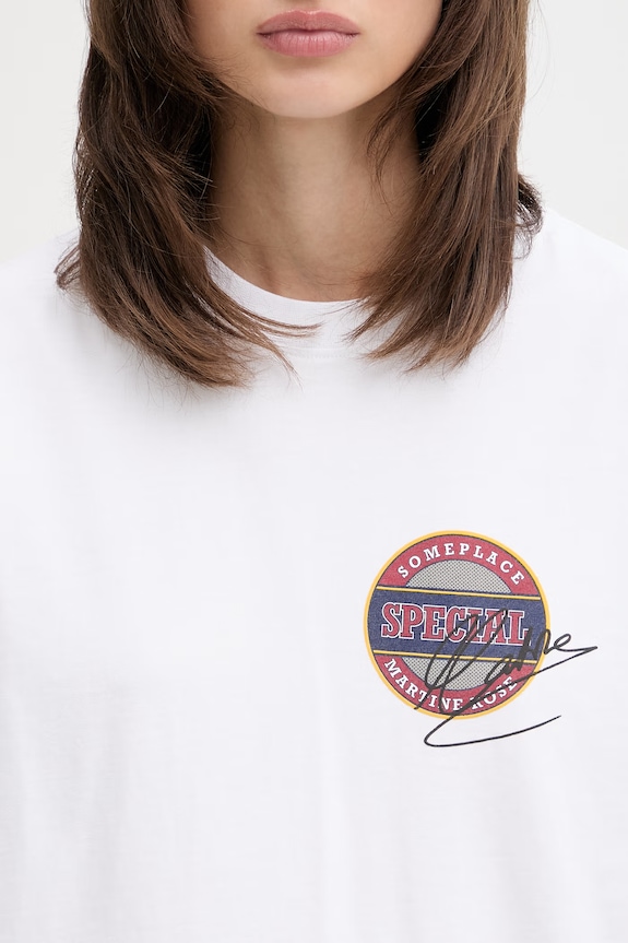 Martine Rose Classic T-shirt bawełniany damski biały 603JS02000G