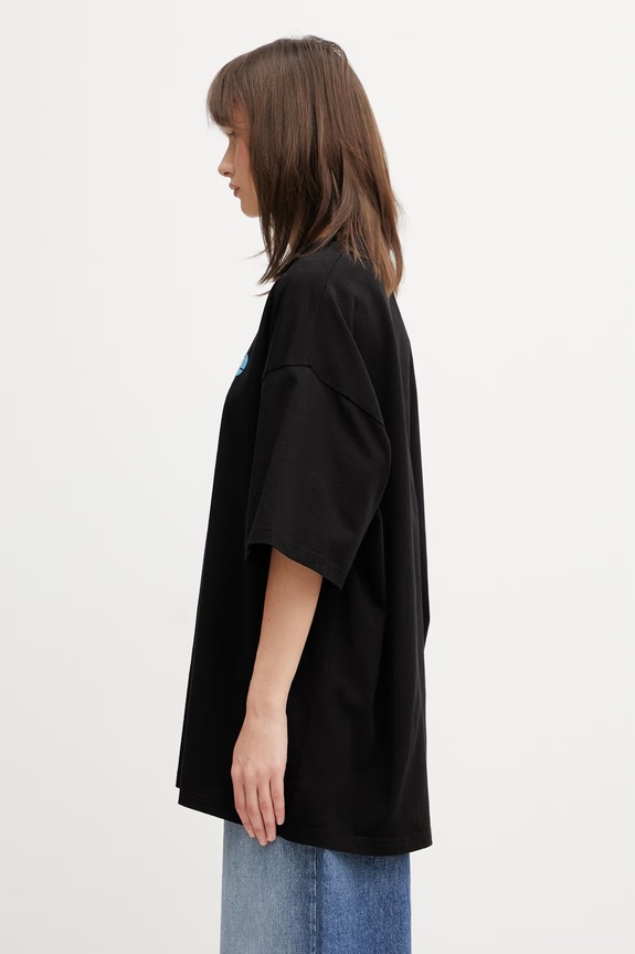 Martine Rose tricou din bumbac pentru femei 621JE06001E negru SS26
