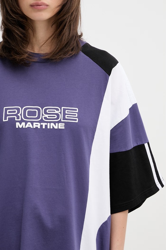 Martine Rose T-shirt bawełniany damski fioletowy 630JS02606CW