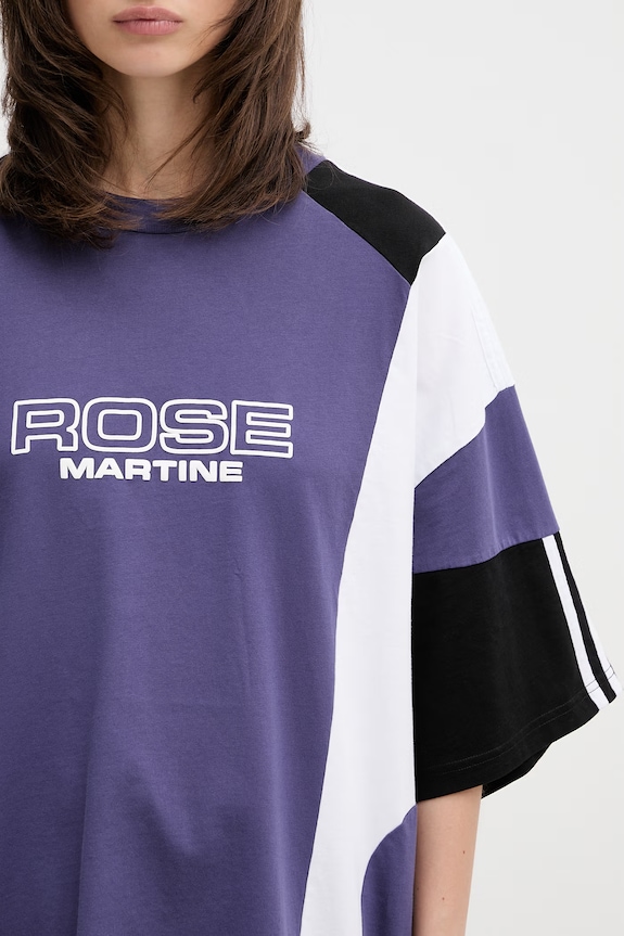 Martine Rose T-shirt bawełniany damski fioletowy 630JS02606CW