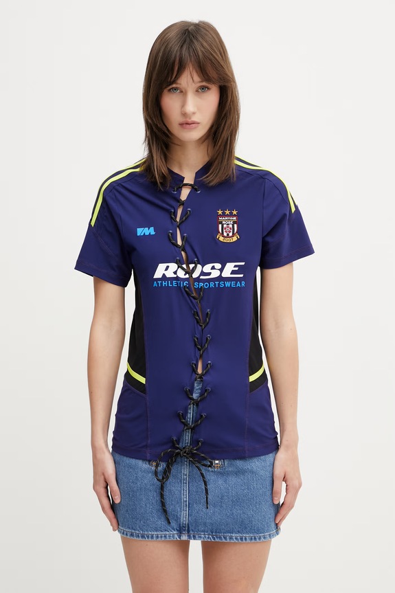 Martine Rose Lace up Football футболка для женщин голубой 168JT19504