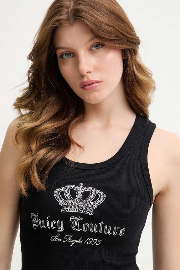Juicy Couture top női GOTHIC VEST fekete JCBLV126807