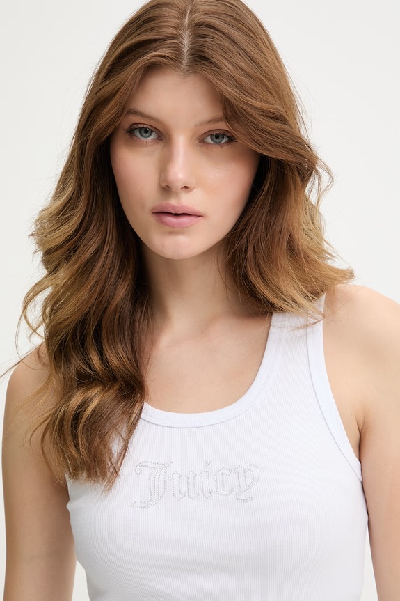 Juicy Couture női top RACER VEST fehér JCWLV126308