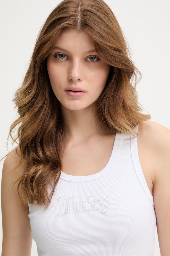 Juicy Couture női top RACER VEST fehér JCWLV126308