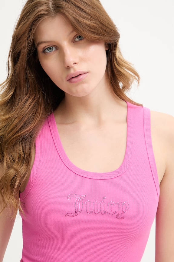 Juicy Couture női top RACER VEST rózsaszín JCWLV126308