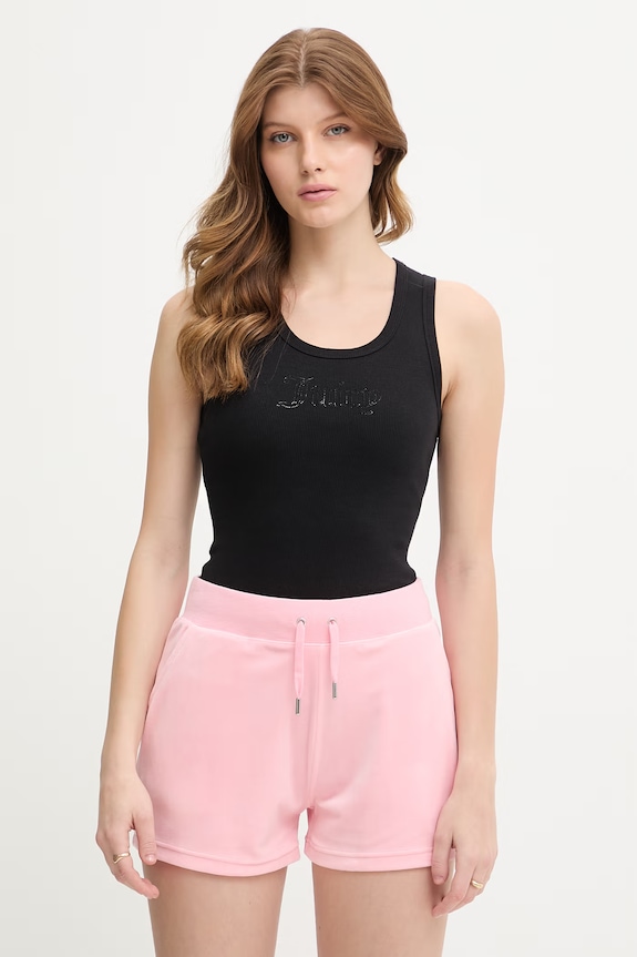 Juicy Couture top női RACER VEST fekete JCWLV126308