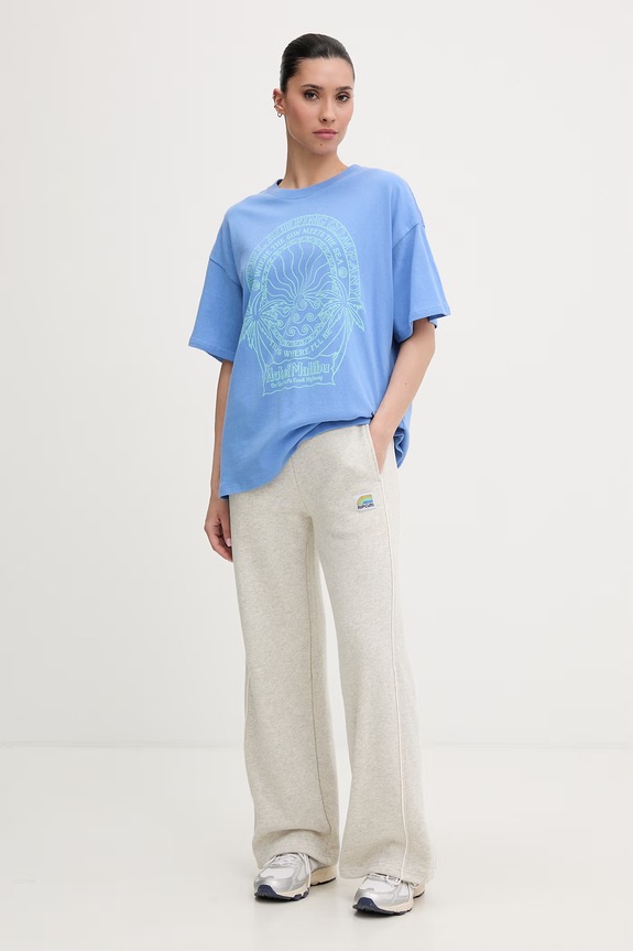Rip Curl tricou pentru femei, din bumbac HOTEL MALIBU 0MSWTE albastru SS26