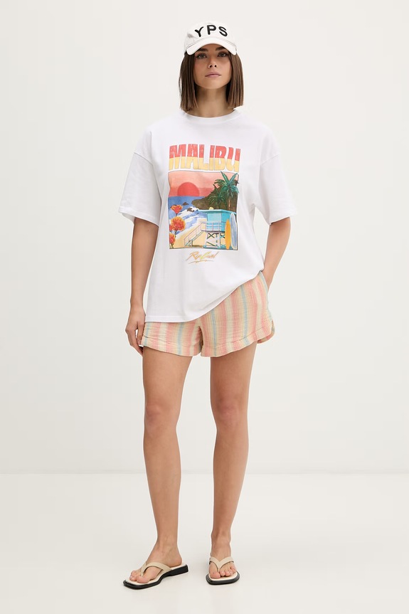 Rip Curl damskie bawełniane HAYLEY O HERITAGE 0MTWTE biały SS26
