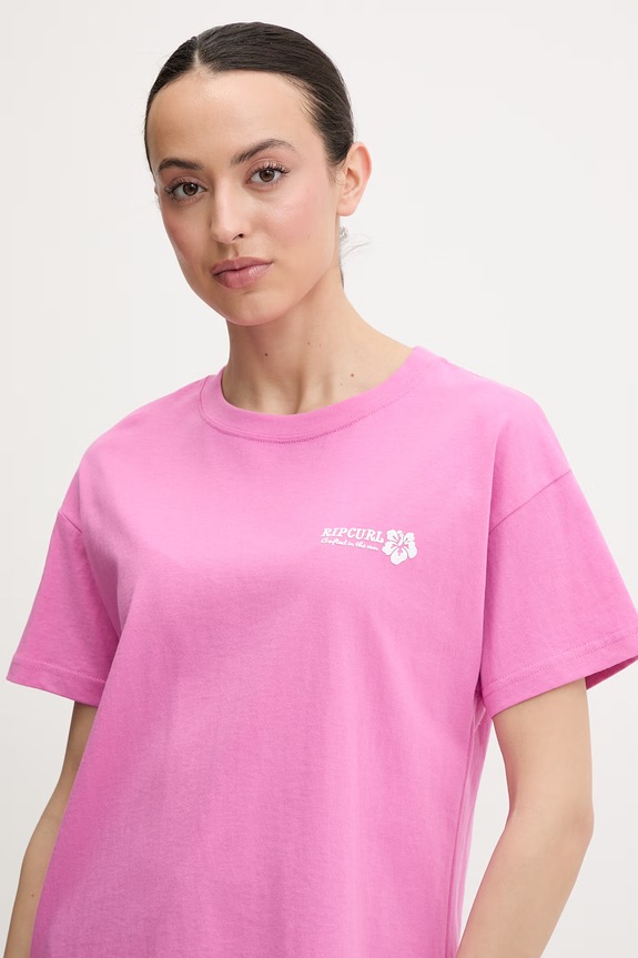 Rip Curl tricou pentru femei, din bumbac SURF PUFF PARTY PACK roz 0O5WTE
