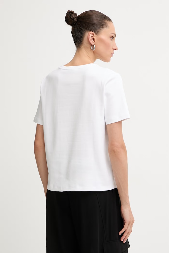 Îmbrăcăminte Morgan tricou pentru femei, din bumbac DAHLIA alb