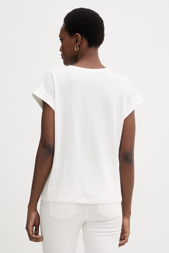 Abbigliamento Morgan t-shirt da donna in cotone DANIA bianco