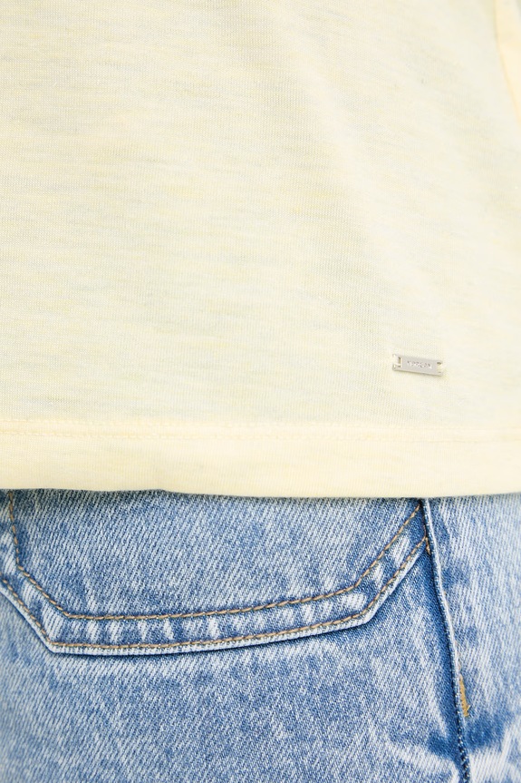 Morgan tricou basic pentru femei, cu vâscoză DIANA galben