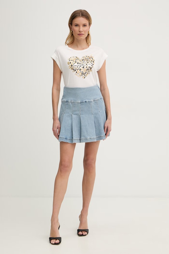 Morgan t-shirt damski z bawełną DLOUP biały SS26