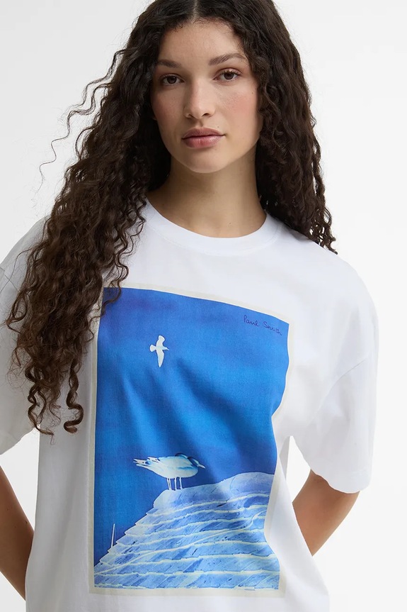 Barbour x Paul Smith Tenby t-shirt cotton Women's LTS0727WH11 white