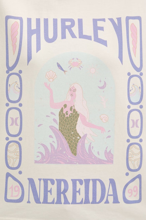 Hurley T-shirt Γυναικείο Βαμβακερό WTSEU00038 μπεζ