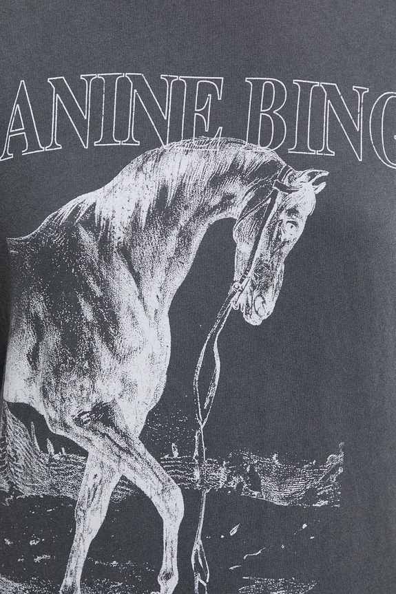 Anine Bing Lili tričko bavlněné dámské šedá A.08.11713