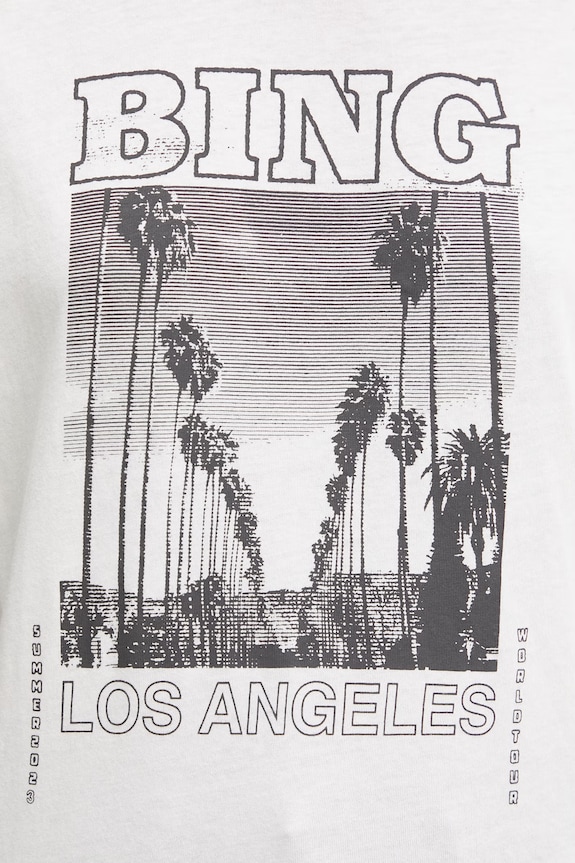 Anine Bing Louis t-shirt bawełniany damski biały A.08.11614