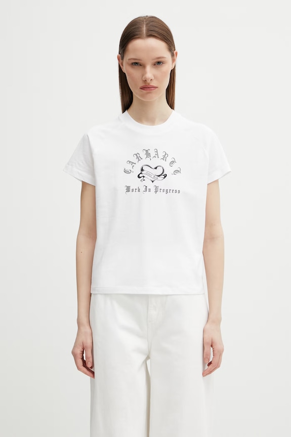 Carhartt WIP W' S/S Honest Work T-Shirt bawełniany damski biały I036379.00AXX