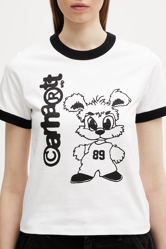 Carhartt WIP W' S/S IP Ringer T-Shirt t-shirt bawełniany damski biały I036392.00AXX
