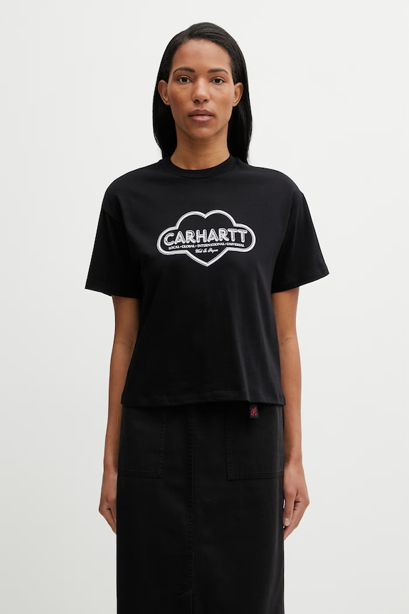 Carhartt WIP W' S/S Cloud Heart T-Shirt tričko bavlněné dámské černá I036380.89XX