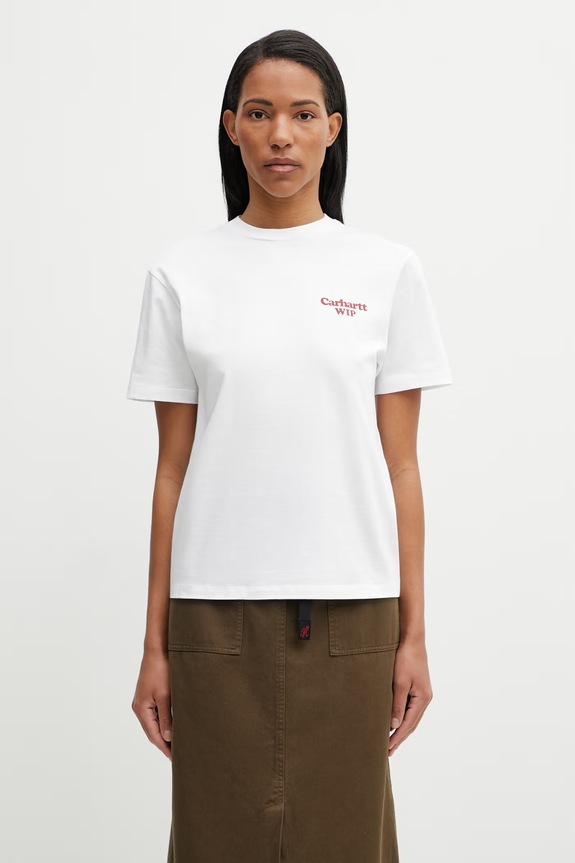 Oblečení Carhartt WIP W' S/S Spoiled T-Shirt tričko bavlněné dámské I036389.02XX bílá