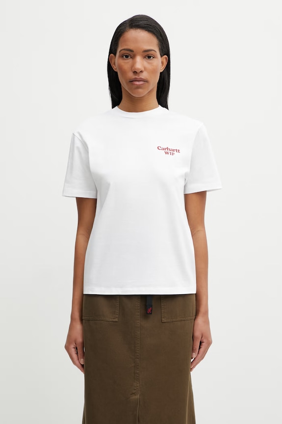 Oblečení Carhartt WIP W' S/S Spoiled T-Shirt tričko bavlněné dámské I036389.02XX bílá