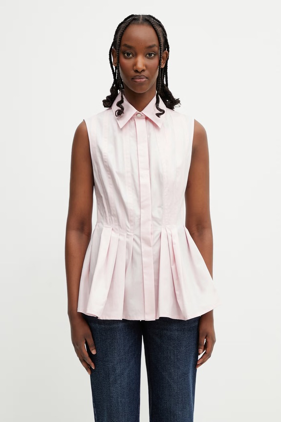 Sportmax Spxcertosa рубашка из хлопка для женщин розовый 2612111052600