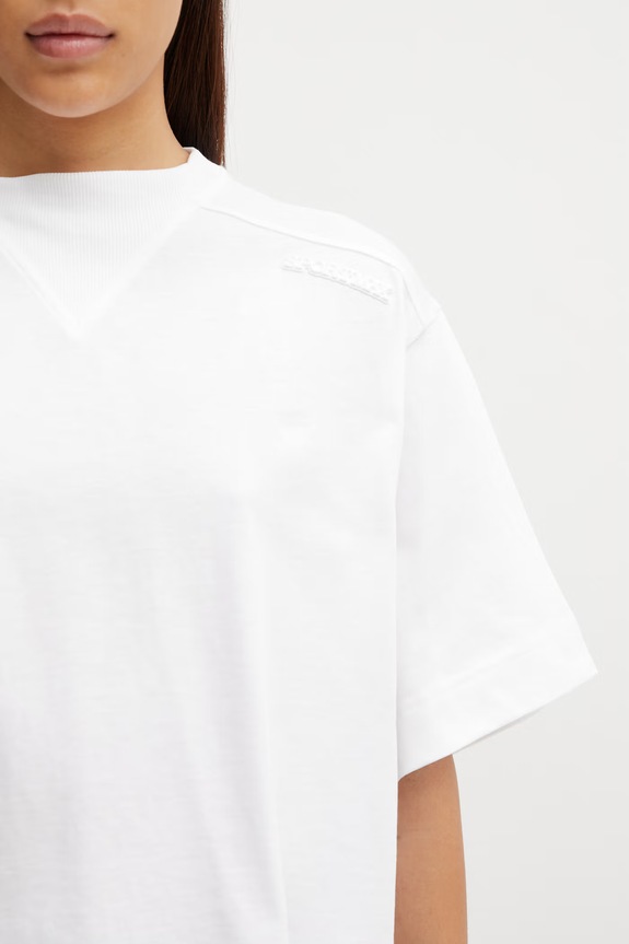 Sportmax Spdmassa t-shirt basic bawełniany damski biały 2612941035600