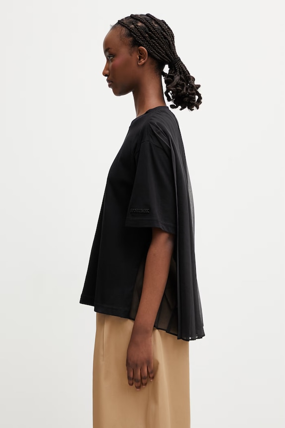 Sportmax Spxspiga блузка жіноча з бавовною однотонна 2612941041600 чорний SS26