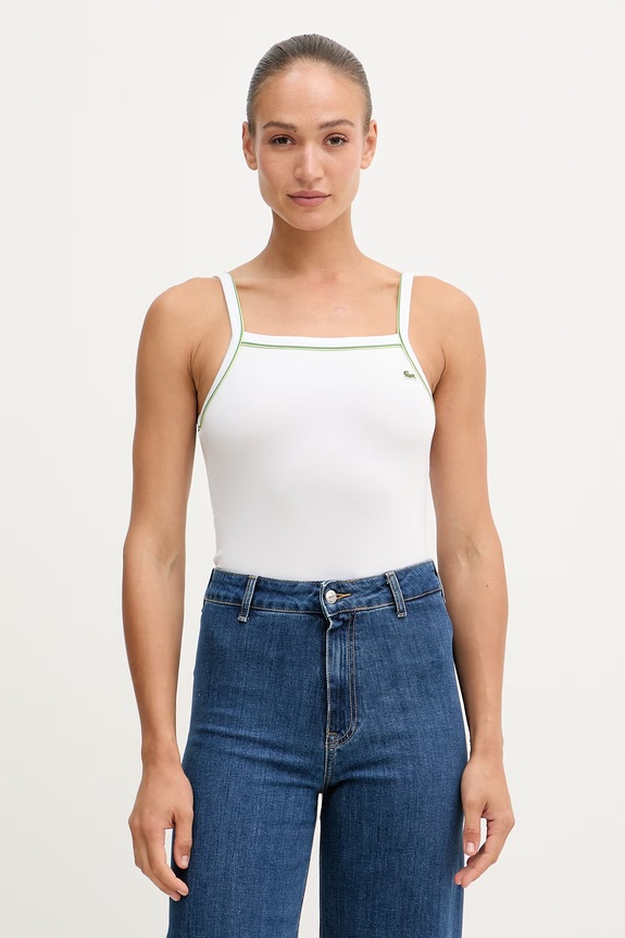 Lacoste top dámský s bavlnou bílá TF9902