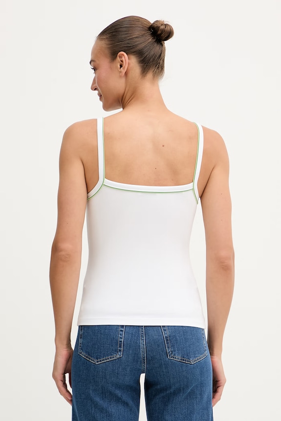 Oblečení Lacoste top dámský s bavlnou TF9902 bílá
