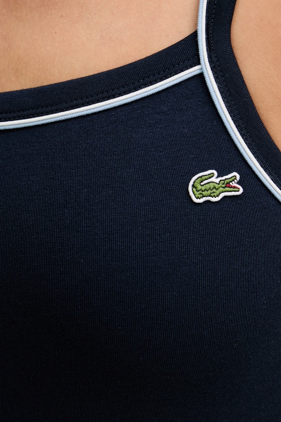 Lacoste top dámský s bavlnou TF9902 námořnická modř