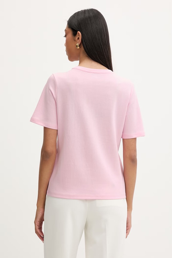 Odzież Morgan T-shirt damski z bawełną DEFI różowy