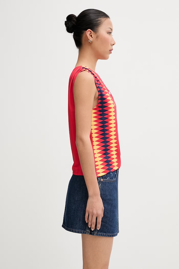 adidas Originals crop top damskie czerwony KE2292