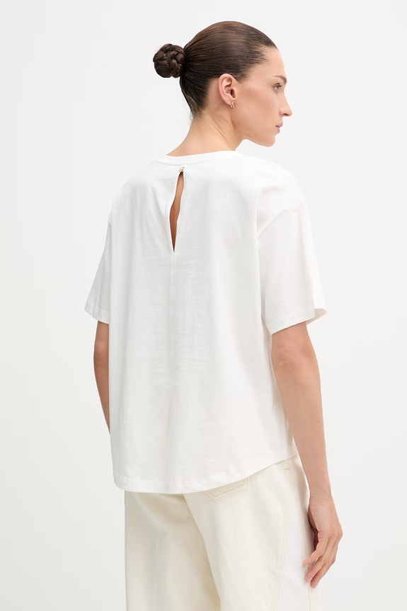 Îmbrăcăminte Lola Casademunt tricou pentru femei, din bumbac LS2615018 alb