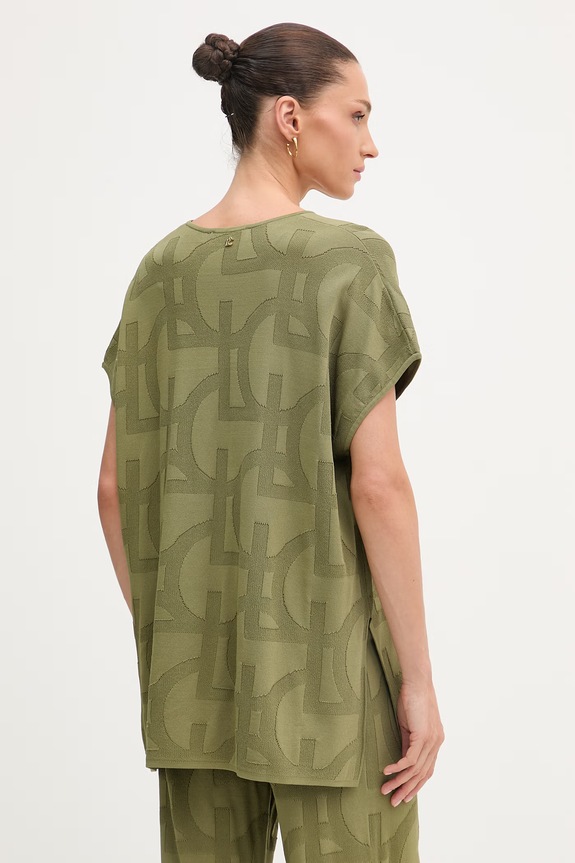 Îmbrăcăminte Lola Casademunt tricou pentru femei, cu vâscoză LS2615116 verde