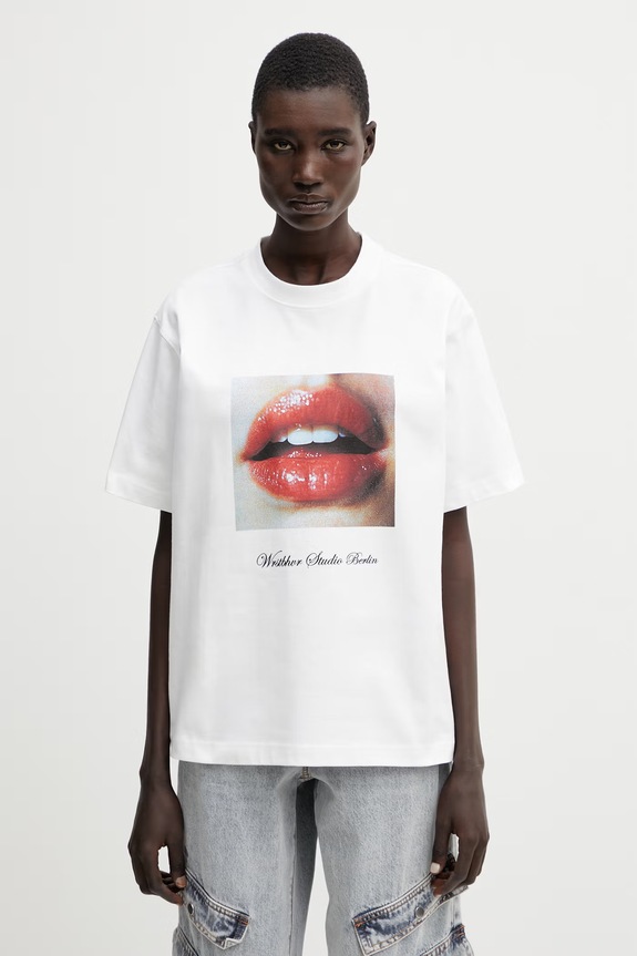 WRSTBHVR Zalno t-shirt βαμβακερό γυναικείο λευκό U1026TT.3441