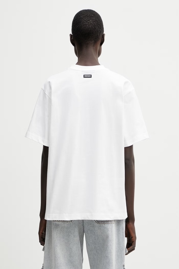 Ρούχα WRSTBHVR Zalno t-shirt βαμβακερό γυναικείο U1026TT.3441 λευκό