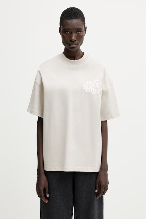 Ρούχα WRSTBHVR Reen V2 t-shirt βαμβακερό γυναικείο U1026TT.3460 μπεζ
