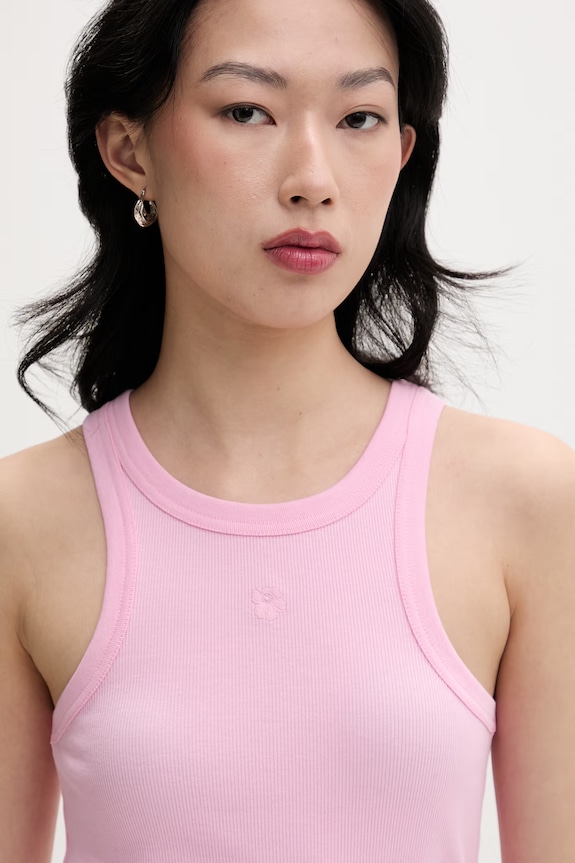 Marimekko top pentru femei, din bumbac roz m095485