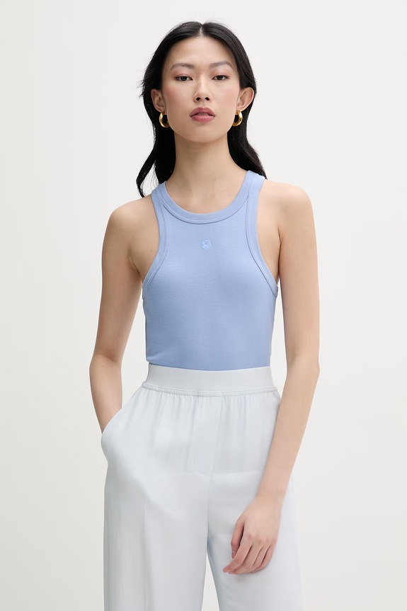 Marimekko top pentru femei, din bumbac albastru m095485
