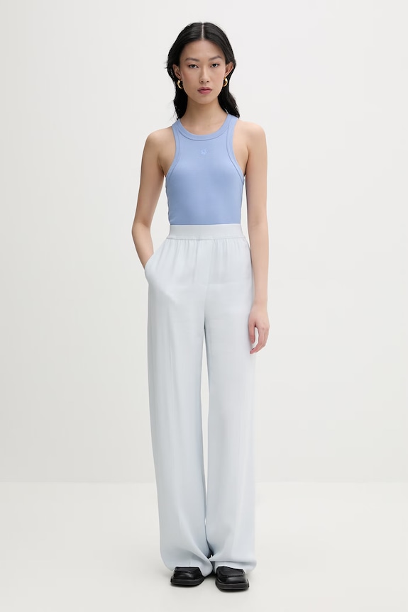 Marimekko top pentru femei, din bumbac m095485 albastru SS26