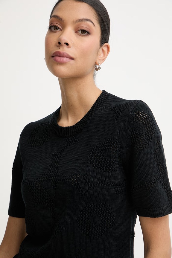 Marimekko tricou pentru femei, din bumbac negru 095497