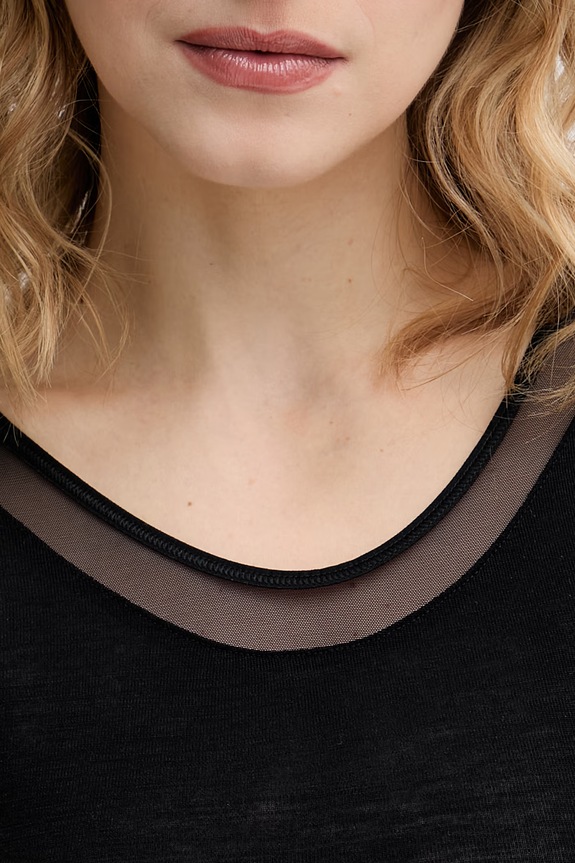 Chantelle basic t-shirt γυναικείο μάλλινο Juliana μαύρο FN1583