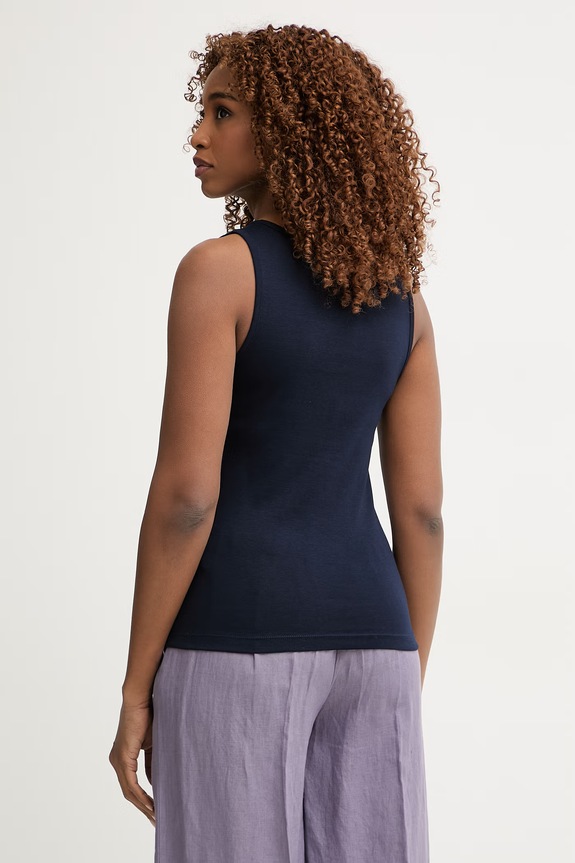 Îmbrăcăminte United Colors of Benetton top pentru femei, din bumbac 3GA8DH018 bleumarin