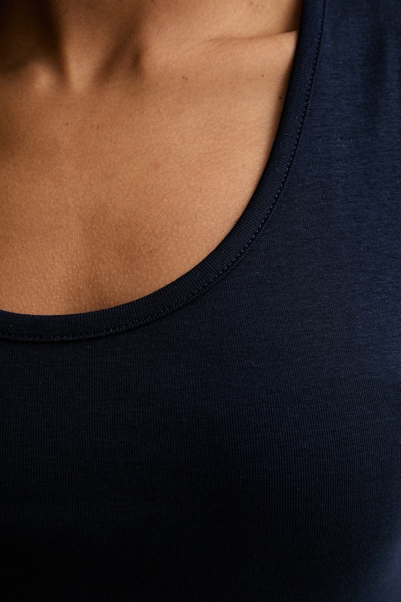 United Colors of Benetton top pentru femei, din bumbac 3GA8DH018 bleumarin
