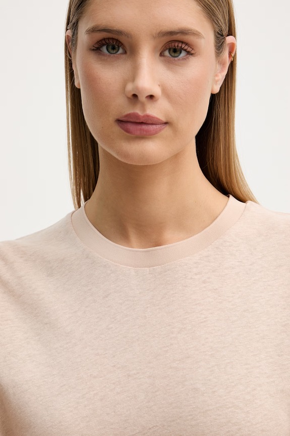 Sisley t-shirt női lenvászonnal bézs 3Q8AL108V