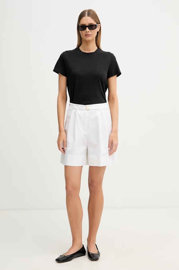 Sisley T-shirt γυναικείο με λινό 3Q8AL108V μαύρο SS26